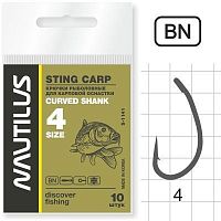 Крючки карповые NAUTILUS Sting Curved Shank S-1141BN