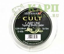 Шок-лидер конусный Climax CULT Tap.Shock Leader 5x15m 0,26-0,58mm /10-40lb 