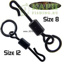 Быстросъемные вертлюжки с колечком GARDNER Covert Flexi-Ring Kwik Lok Swivel №12