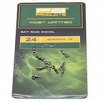 Вертлюжки с колечком для крючка PB Products Bait Ring Swivel №24