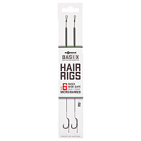 KORDA Поводок готовый Basix Hair Rigs Wide Gape №6 18lb