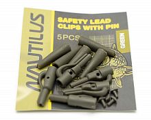 Безопасные клипсы с конусом и стопором Nautilus Safety Lead Clips Green