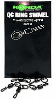 Быстросъемные вертлюжки с колечком KORDA Kwik Change Swivel With Ring №8