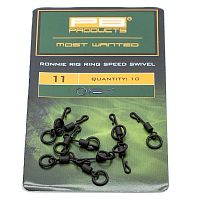 Вертлюг с кольцом и застежкой PB Products Ronnie Rig Swivel №11