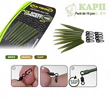 Быстросъемные застежки с отводчиками FUN FISHING Pack Speed Connect Clay