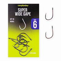 Крючки карповые Carptoday Super Wide Gape Nickel