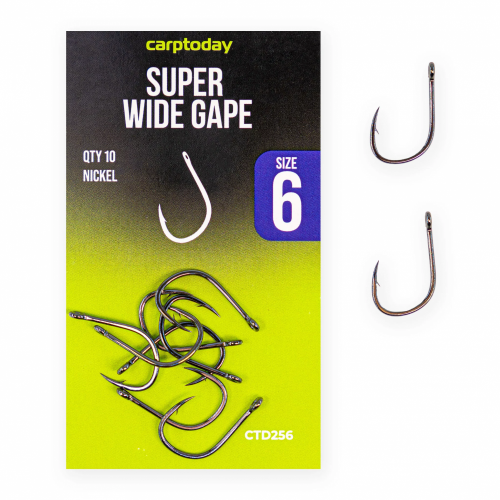 Крючки карповые Carptoday Super Wide Gape Nickel Крючки карповые Carptoday Super Wide Gape Nickel