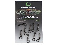 Вертлюг с кольцом и быстросъемом Gardner Covert QC Hook Flexi-Ring Swivels